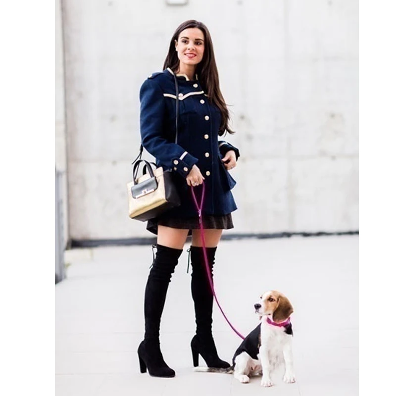 Женские ботфорты из искусственной замши привлекательные высокие сапоги на