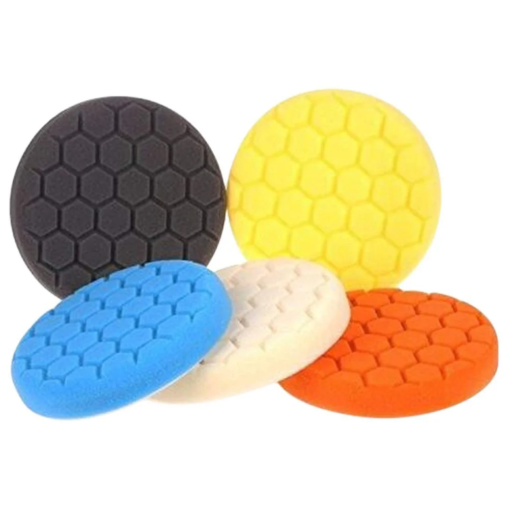 

5pcs Car Beauty Waxing Polishing Tool Waxed Polished Sponge Pad Set Polishing Pad Sponge Wheel Car Polishing Tools
