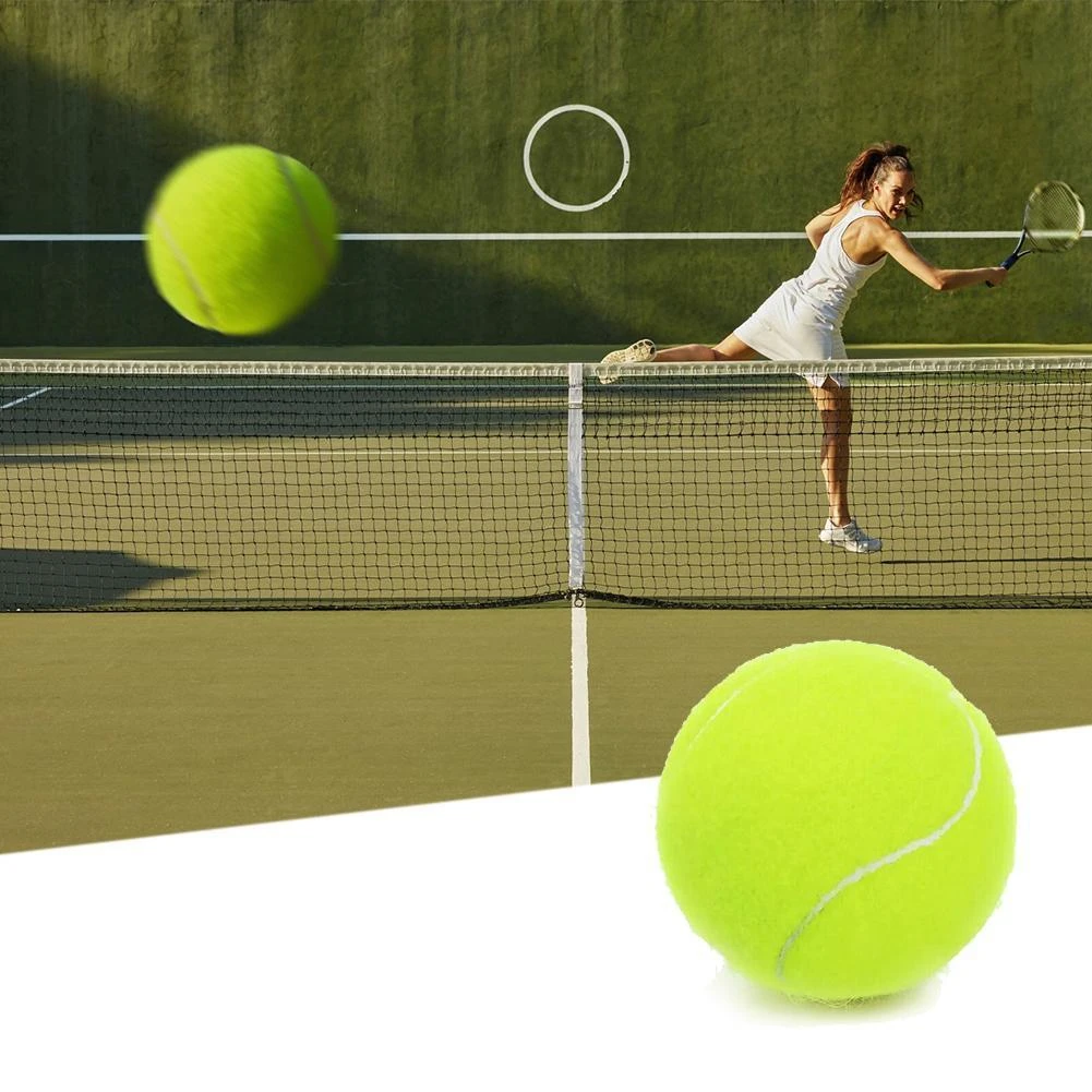 Reinforced Rubber Training Tennis Ball Shock Absorber High Elasticity Durable for Beginner Adult Youth 6.4cm/2.5Inch THANKSLEE
