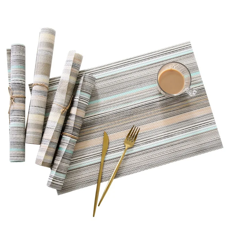 

Japanese Style PVC Heat Insulation and Anti-scalding Kitchen Home Living Room Table Decoration Western Placemat
