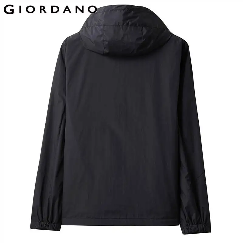 Giordano мужская куртка ветровка с капюшоном и застежкой на молнии данная модель