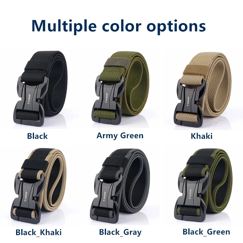 

Military Tactical Belt Army Belt Outdoor Magnetic Buckle Fishing Camping Hunting Waist Support Police Training Belts Nylon Men