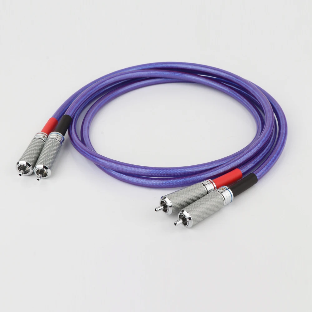 

Hi-end Van Den Hul V D H G5 Interconnect RCA Audio cable with Carbon fiber RCA PLUG