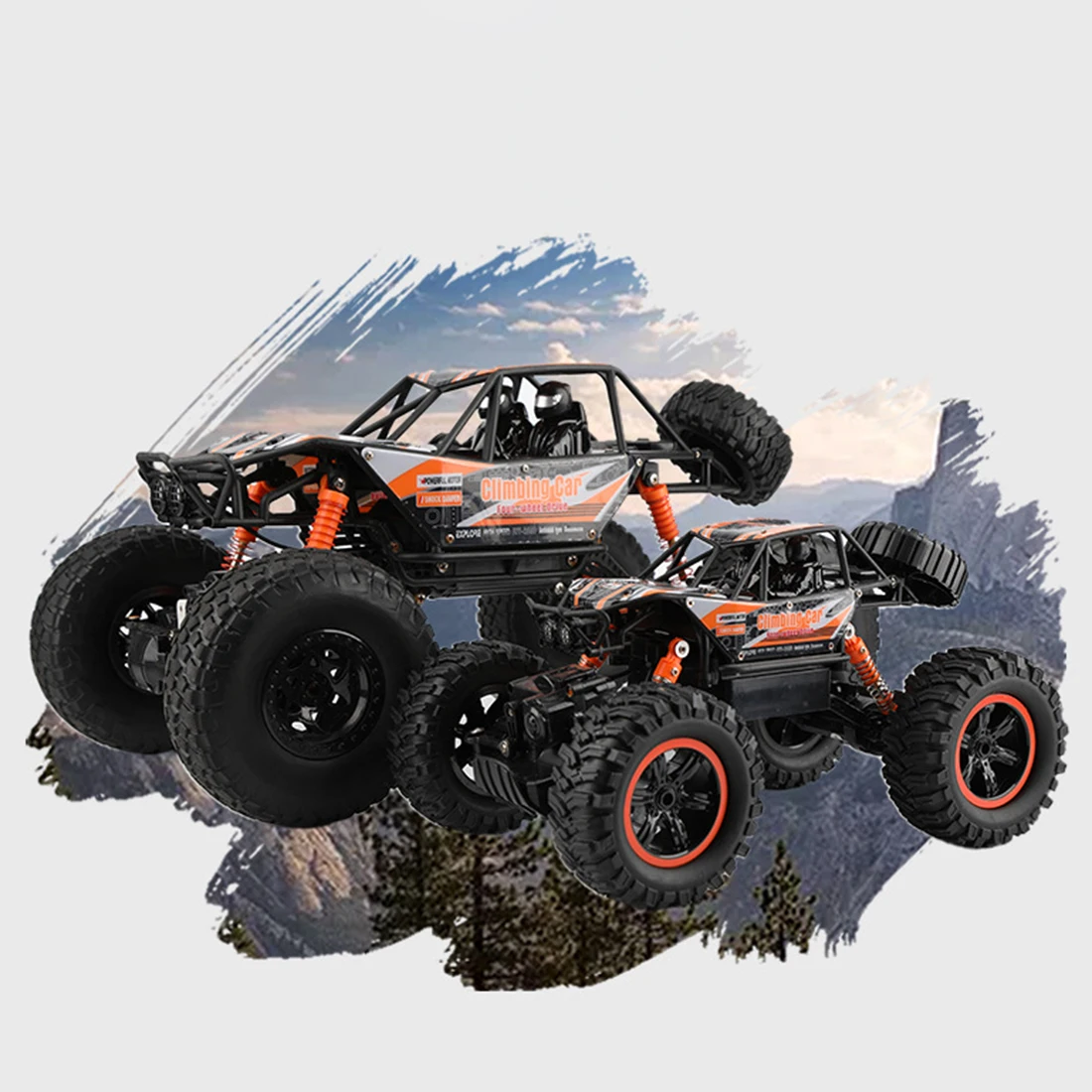 48 см 1:10 4WD 2,4G RC Monster Truck высокоскоростной гоночный автомобиль внедорожник-оранжевый