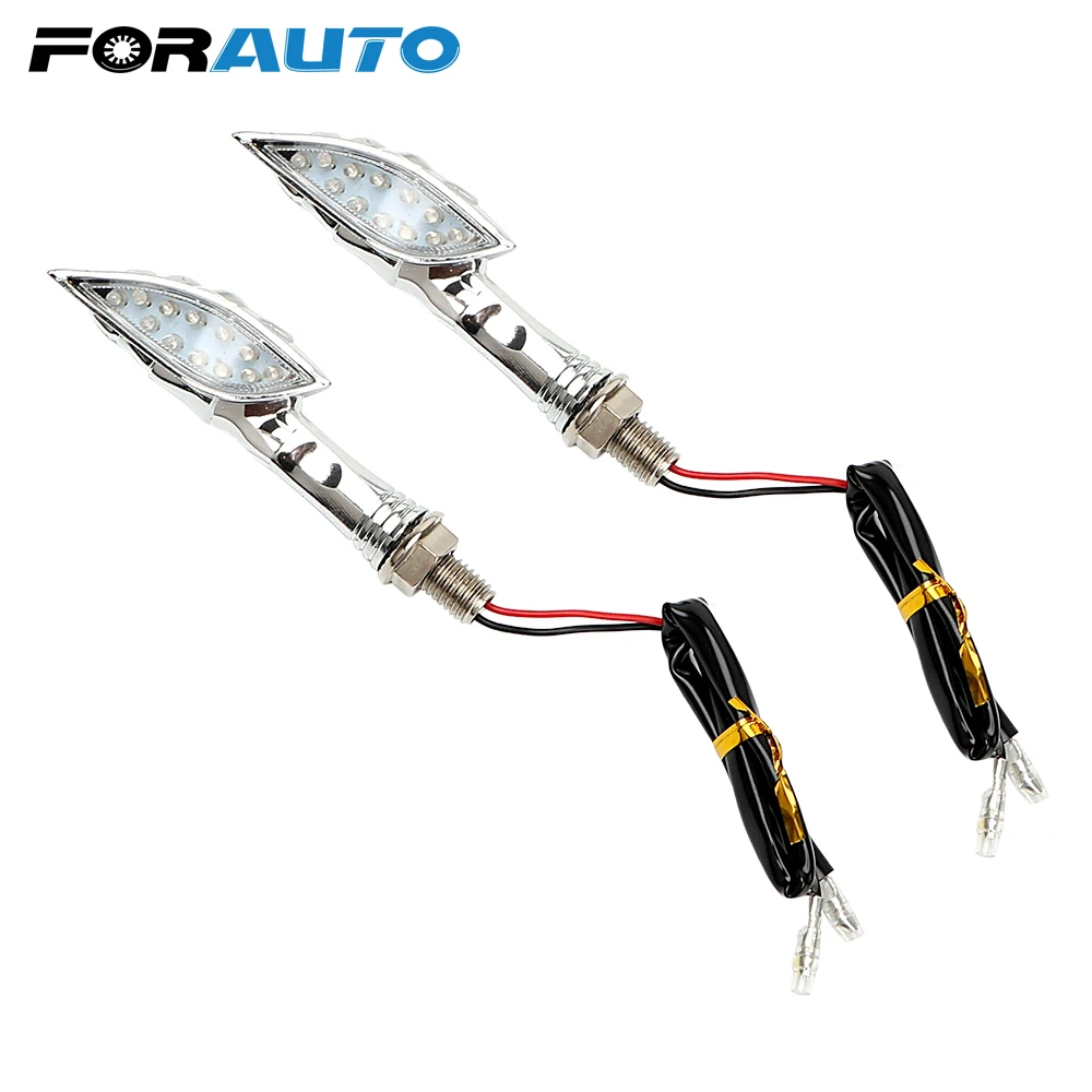 FORAUTO 2 шт./компл. светодиодный мотоцикл сигнала поворота светильник Moto мигалки лампы указатели поворота череп ручной Янтарный светильник s