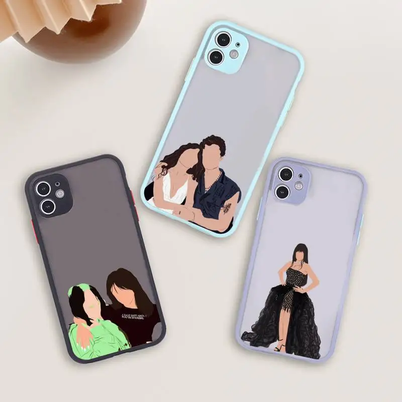 

Camila Cabello Mila Camz Kaki Phone Case For iPhone 12 11 Mini Pro XR XS Max 7 8 Plus X Matte transparent blue Back Cover