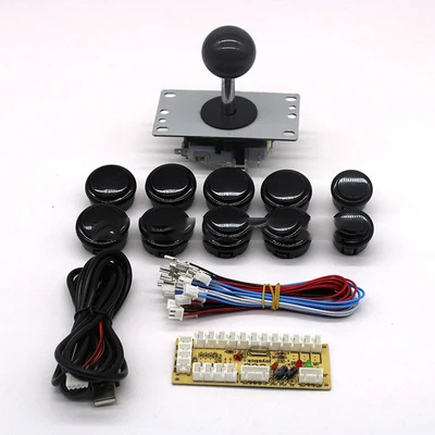 

Набор аркадных джойстиков «сделай сам», USB компьютерный джойстик, печатная плата, микросхема для маленьких карт, джойстик для ПК, кнопка для ...