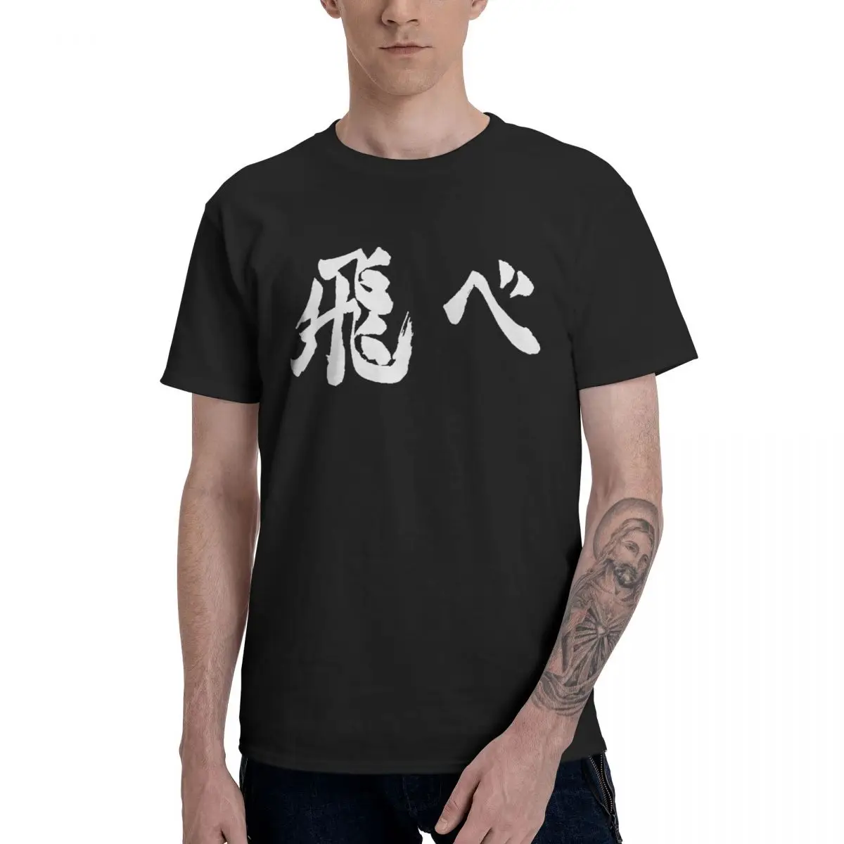 

Haikyuu! Мужская футболка с круглым вырезом, из чистого хлопка