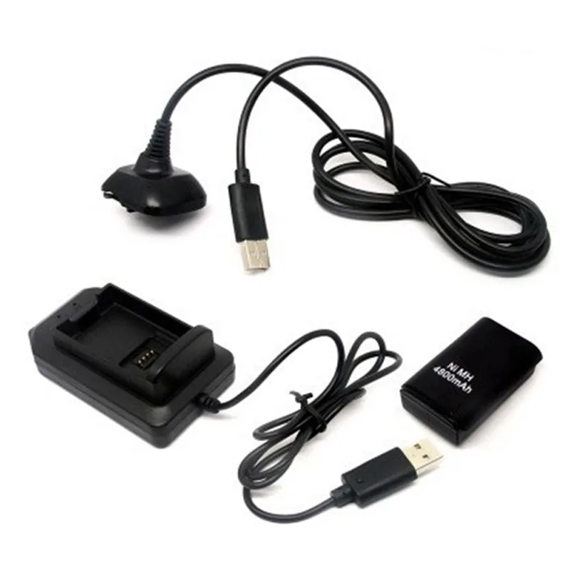 

4 in 1 4800mAh battery pack battery + charger + USB cable charging kit for Xbox 360 wireless controller