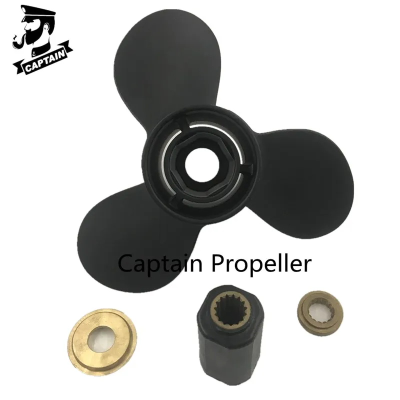 Captain Propeller 13 1/4X17 Fit Mercury Outboard Engine 40HP 90hp 100hp 115hp 125hp 140hp 150HP  15 Tooth Spline 48-77344A45