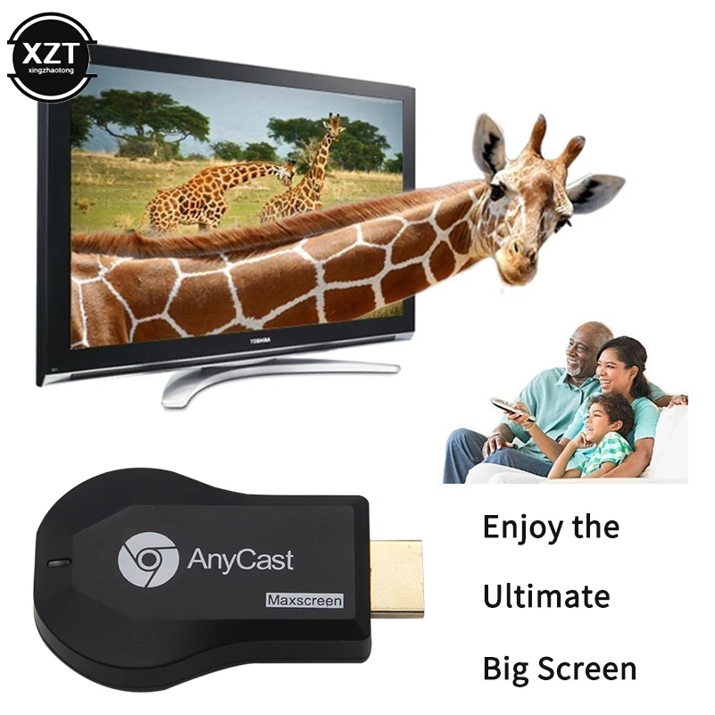 Адаптер для ТВ флешки Anycast Wi Fi беспроводной адаптер Chromecast iOS Android считывание кода