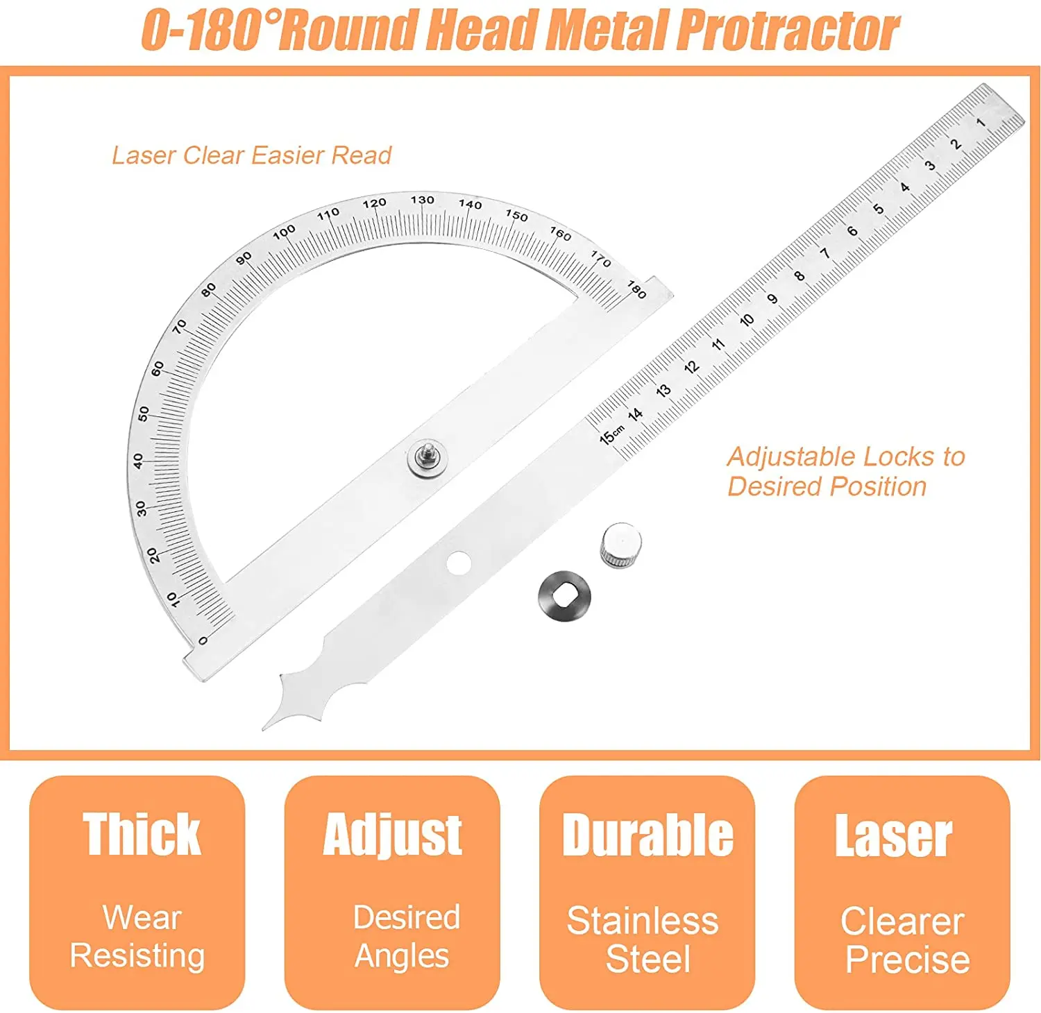 

150mm 300mm Stainless Steel 180 degree Protractor Angle Finder Rotary Measuring Ruler Machinist Tool Craftsman Ruler goniometer