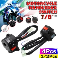 42pcs motorcycle switches 78inch handlebar horn button turn signal fog lamp electrical start control controller switch