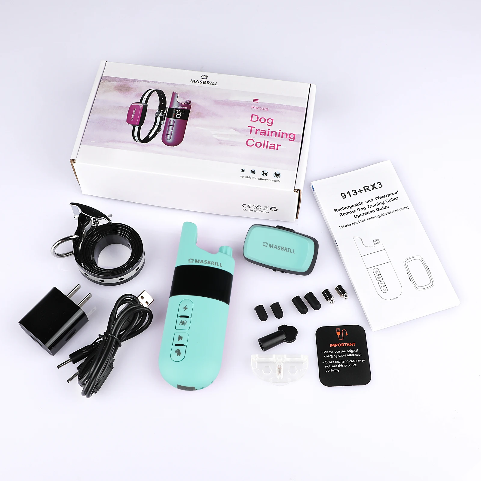 Ошейник для дрессировки собак с электрошоком звуковой сигнал вибрация звук