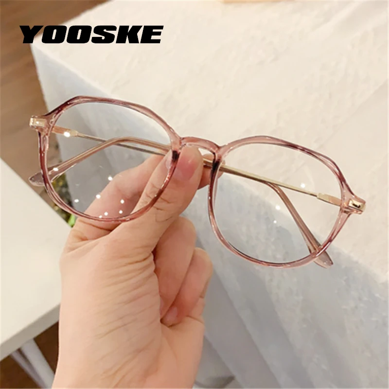 YOOSKE многоугольная оправа для очков мужчин и женщин винтажная с блокировкой
