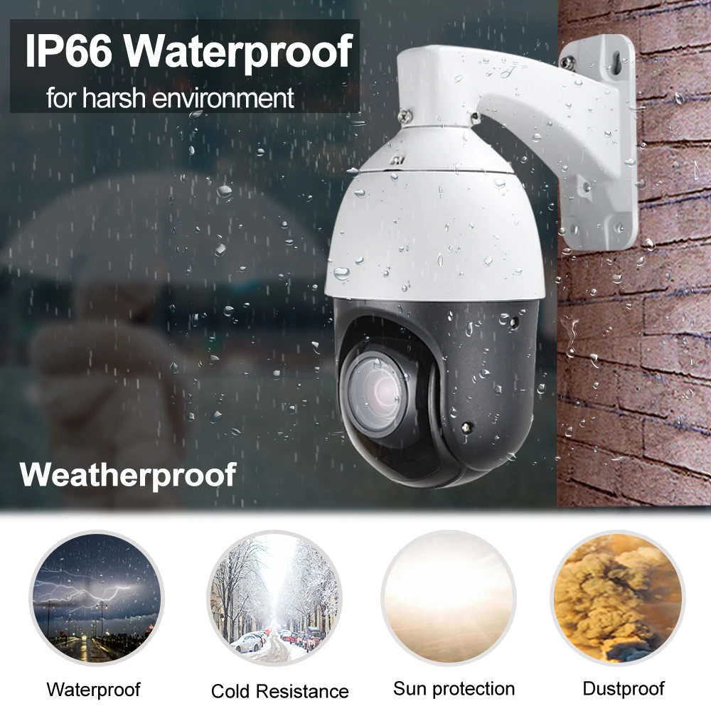 CCTV H.265 POE 5MP автоматическое отслеживание PTZ камера 5 мегапикселей IP 1080P