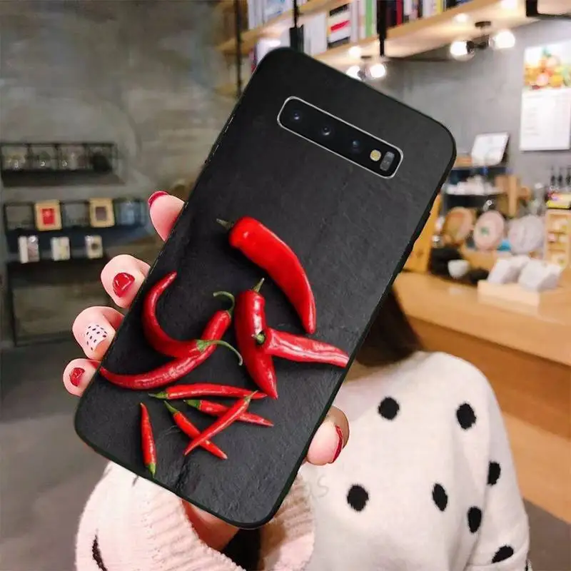 

red pepper Phone Case for samsung galaxy a51 a52 a71 a50 a12 a72 a21s a70 s21 s20 fe s10 note 20 10 plus ultra cover