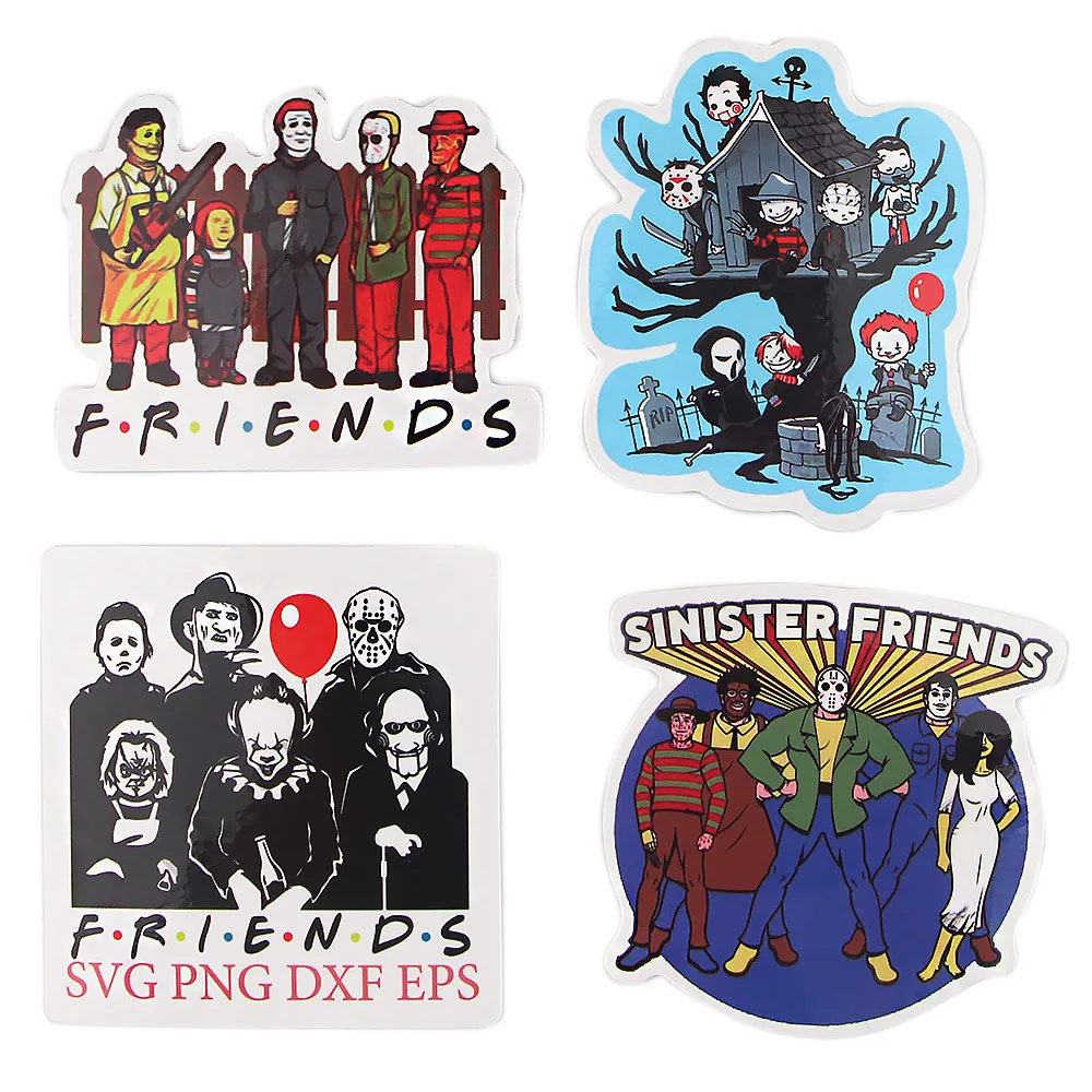 19 шт./компл. Хэллоуин Майкл Майерс убийца страшная наклейка водонепроницаемый