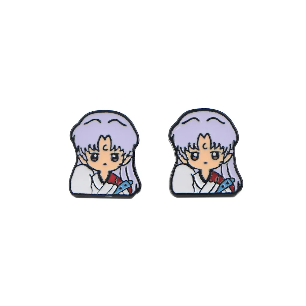 Новое поступление серьги-гвоздики Inuyasha в мультяшном стиле маленькие