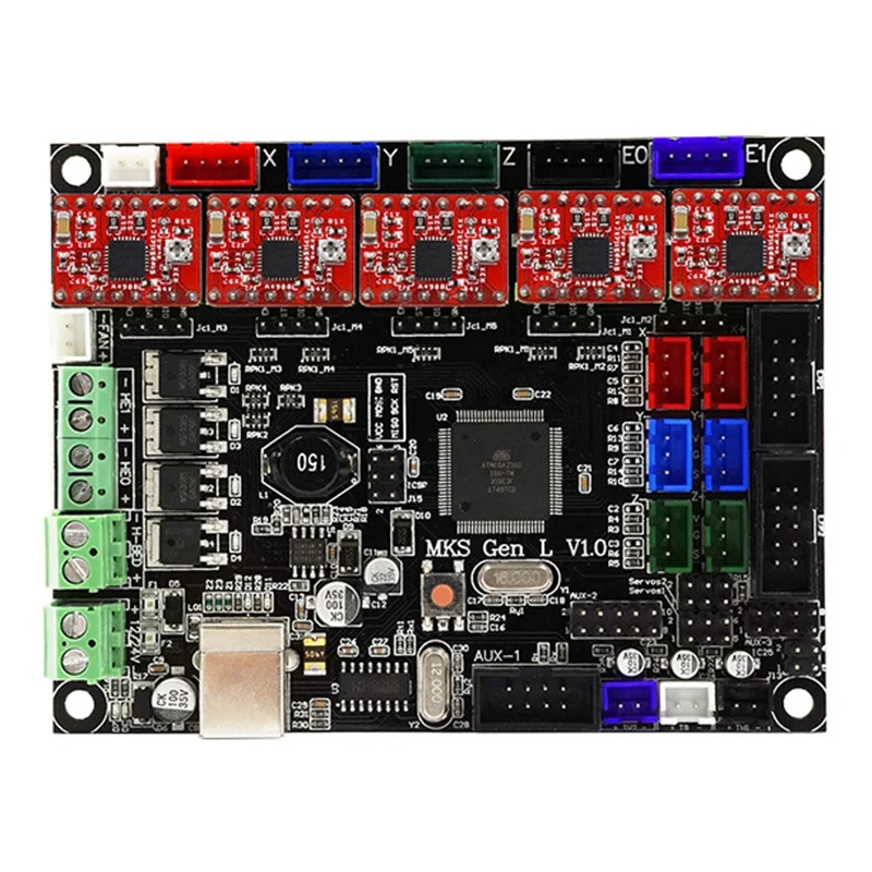 Комплект для 3D принтера MKS GEN L интегрированная материнская плата A4988 драйвер +