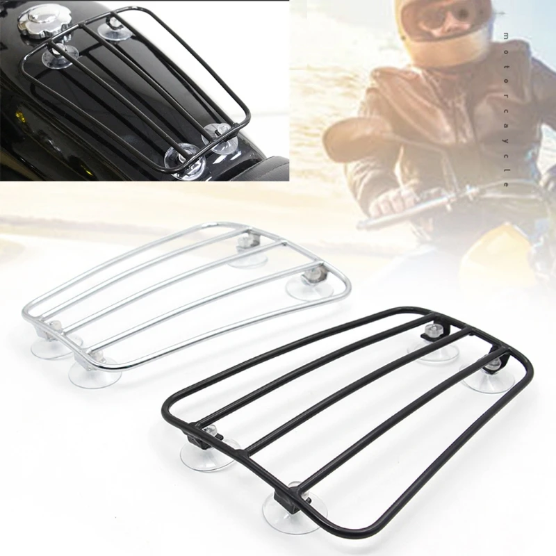 Satılık 1 Adet Evrensel Alüminyum Motosiklet Yakıt Tankı Vantuz HolderLuggage Raf Braketi Tutucu Motosiklet Aksesuarları