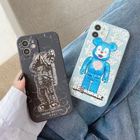 painting teddy bear funda iphone 12 mini 11 pro max 2020 se xr x xs 7 8 plus soft silicone oil japan anime carcasa phone case