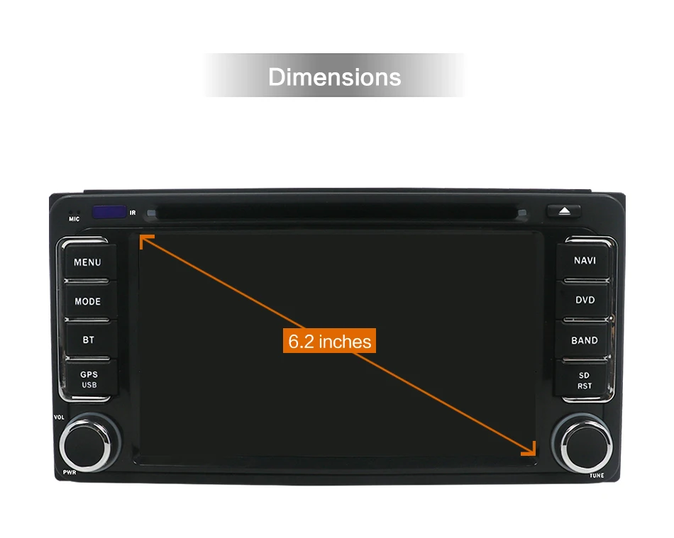 Автомагнитола 2 din с DVD-плеером и GPS для Toyota Hilux yaris VIOS Camry Corolla Prado RAV4 2003 2004 2005 2006 2007 2008 |