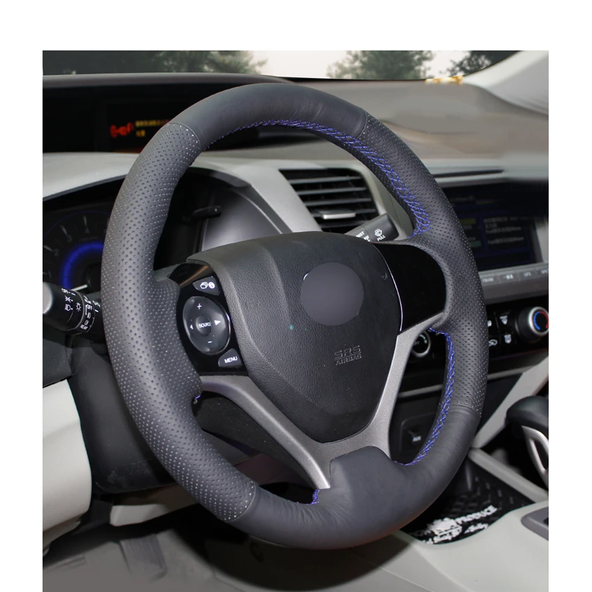 MEWANT черный чехол рулевого колеса автомобиля из искусственной кожи для Honda Civic 9 2012