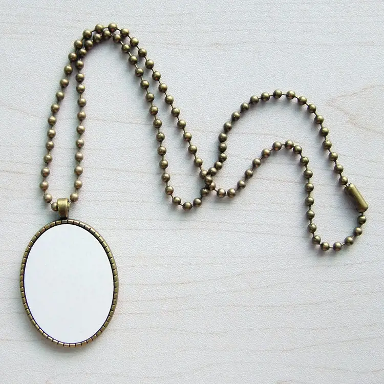 Бесплатная доставка нестандартная Сублимация пустые бронзовые ожерелья