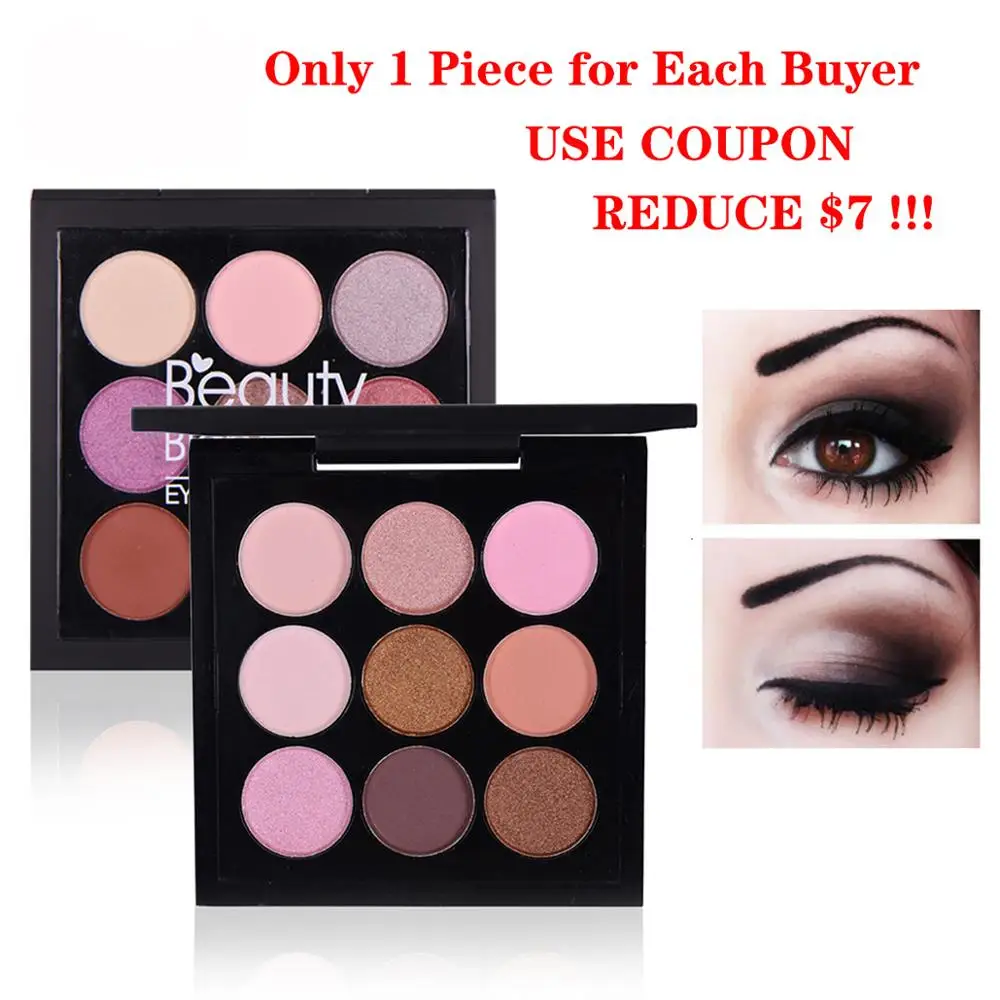 Beauty BigBang 9 видов цветов Тени для век Палитра 7 8 см матовый мерцающий макияж Sombras