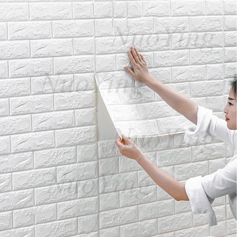 

3D Наклейка на стену с мраморным кирпичом, самоклеящаяся, водостойкая, «сделай сам», для кухни, ванной, домашняя настенная наклейка, винилова...