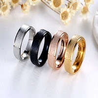 new matte men ring couple classic stainless steel vintage accesories for women male rings on finger gold party engagement ring
