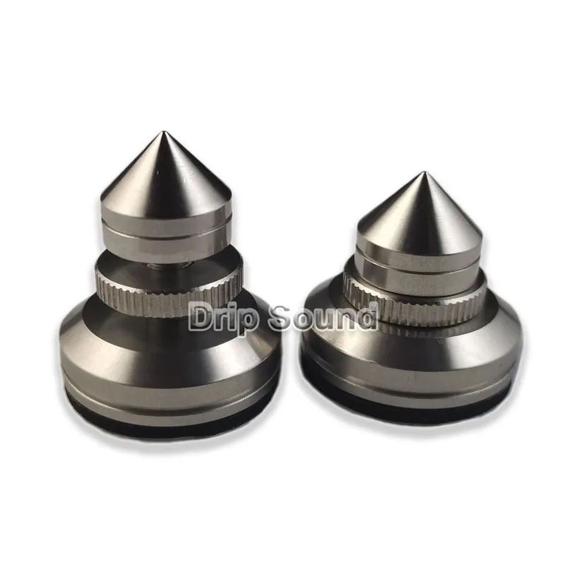 4pcs 27mm Stainless Steel Speaker Spike Pads Amplifier Shock-absorbing Isolation Stand Feet Holder Pad Adjustable Height | Электроника
