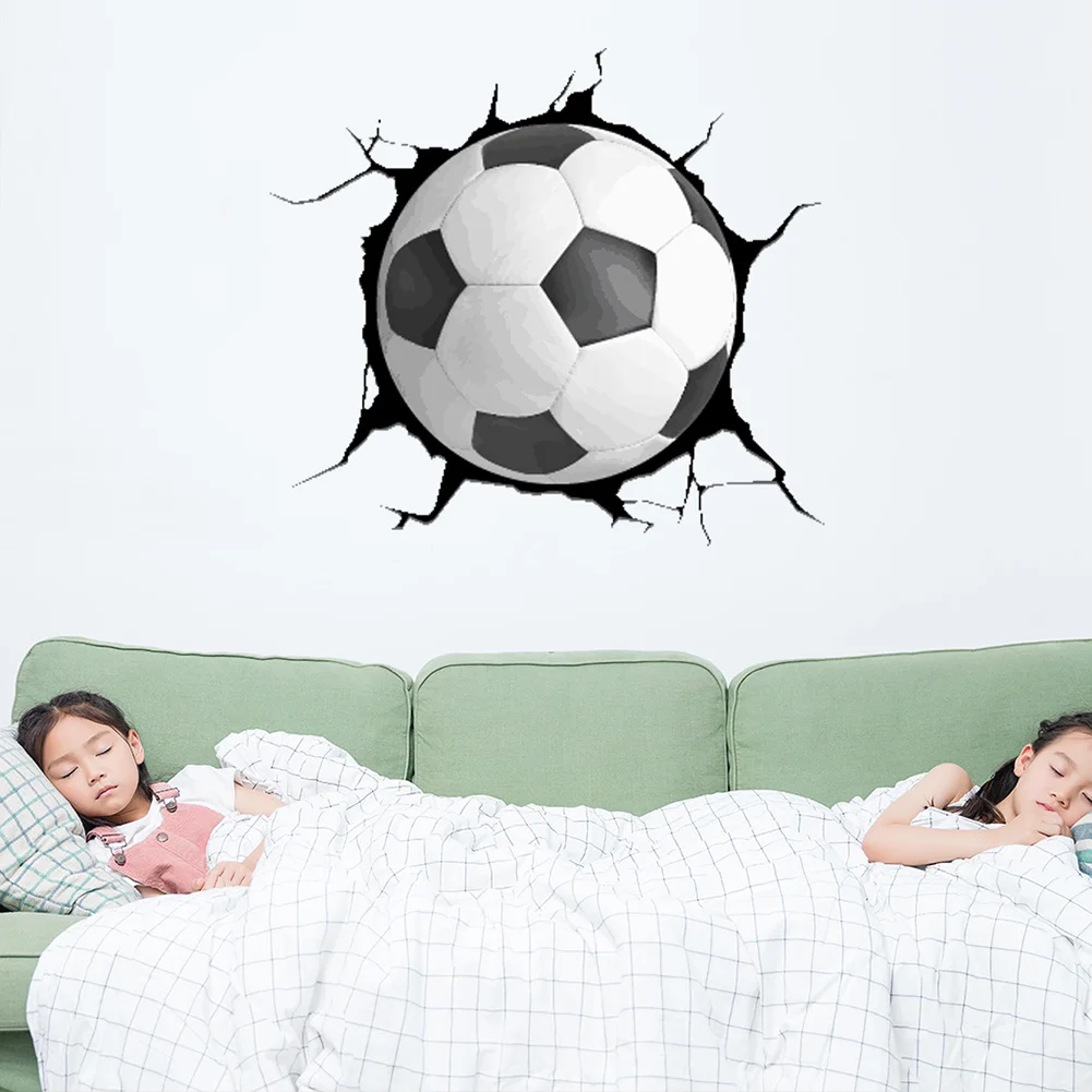 3D креативная Наклейка на окно футбольная семья наклейка стену для любителей