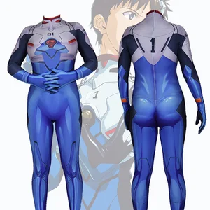 3D Printed Shinji Cosplay Costume Superhero Halloween Bodysuit Jumpsuits Shinji Zentai Cosplay Suit 
