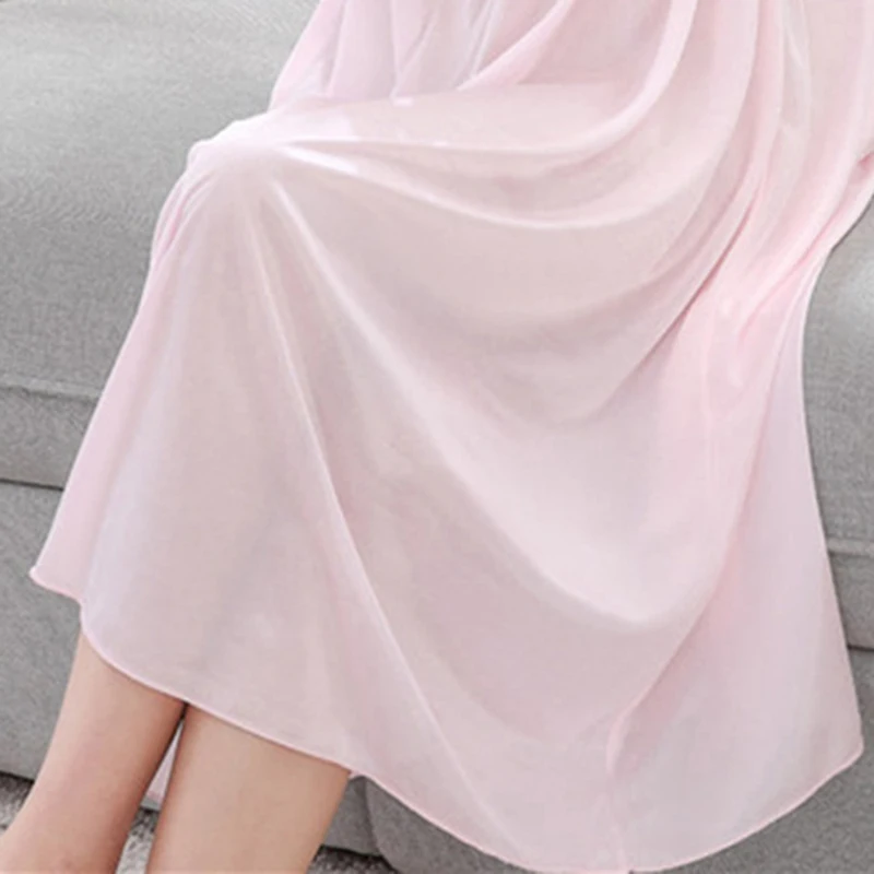 HEFLASHOR кружевная шелковая ночная рубашка сексуальная женская пижама с коротким