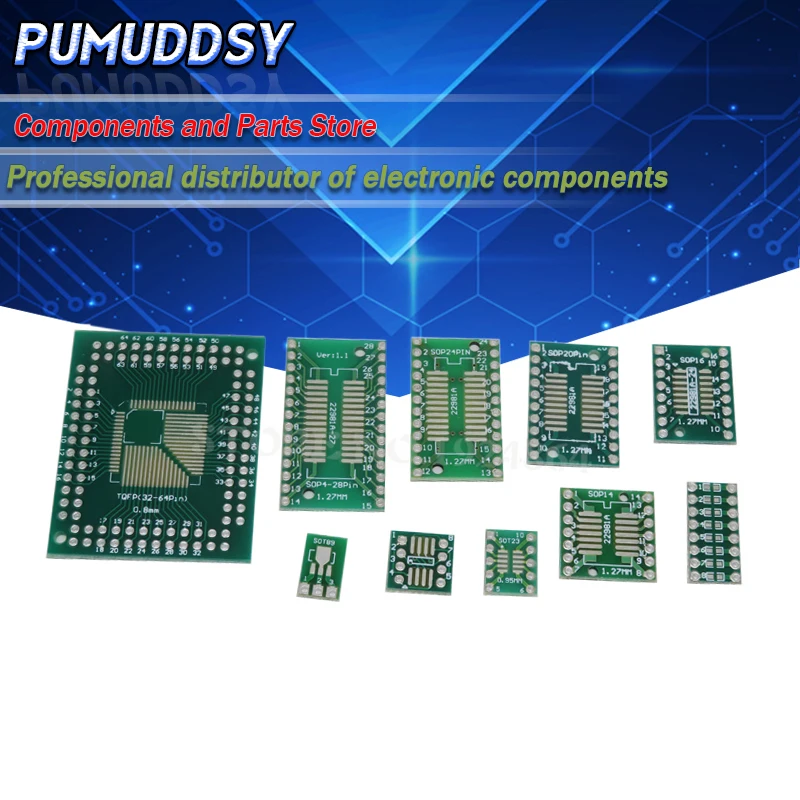 10 шт. печатная плата SMD поворачивается к DIP 0805 0603 0402 SOT23 SOP SSOP TSSOP 8 14 16 20 24 28 SMT