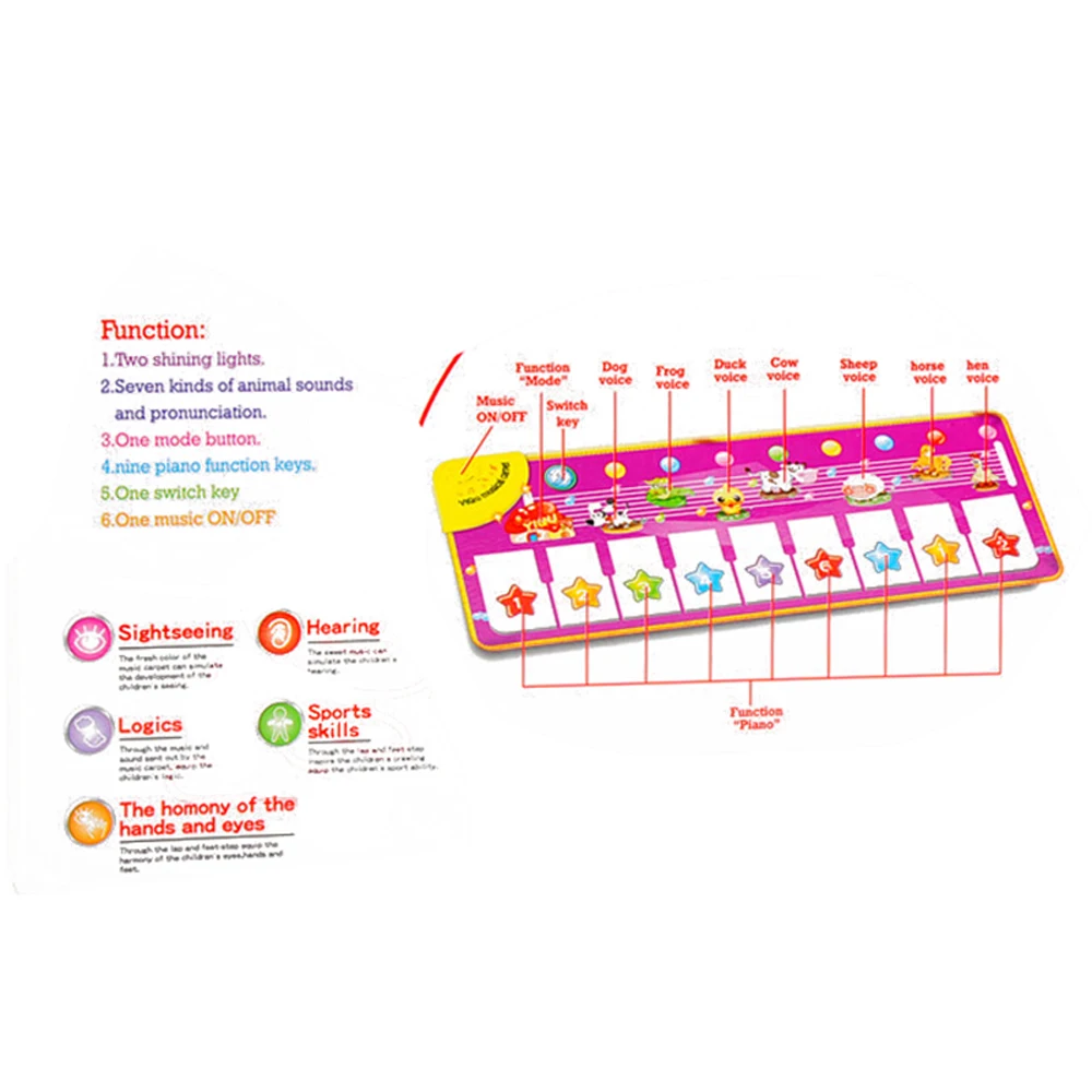 

Electronic Musical Mat Keyboard Carpets Baby Piano Play Mat Kids Musical Instrument Music Educational Tool for Children