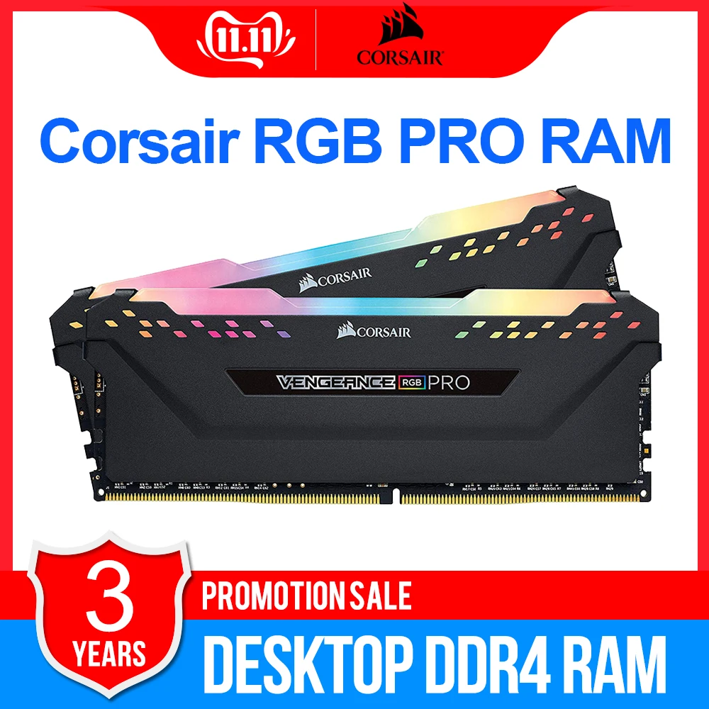 Оперативная память CORSAIR DDR4 RGB PRO 8 Гб 16 Гб 3000 МГц 3200 МГц RGB PRO PC4 DIMM