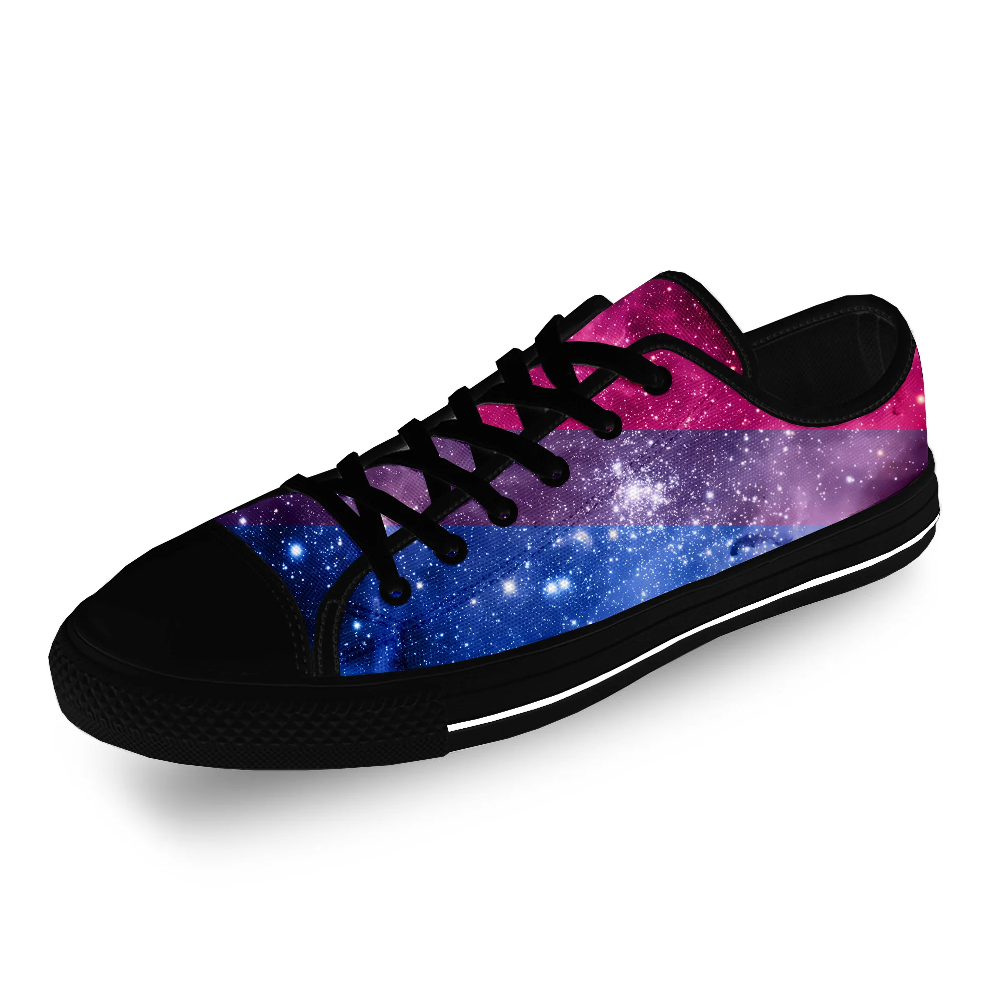 

Бисексуальные бисексуальные ЛГБТ флаги крутые повседневные тканевые с 3D принтом низкие холщовые туфли мужские женские мужские легкие дышащие кроссовки