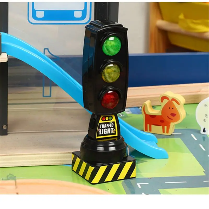 

Singing Traffic Light Toy Traffic Signal Model Road Sign Suitable For Brio Train Children Track Series Toy Accessories