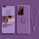 Чехол-накладка для Samsung Galaxy Note 20, S21 Ultra, S20, S10 Plus, E, S9, S8, S10E, A50, A70 S, 10, 9, силиконовый, с кольцом-подставкой