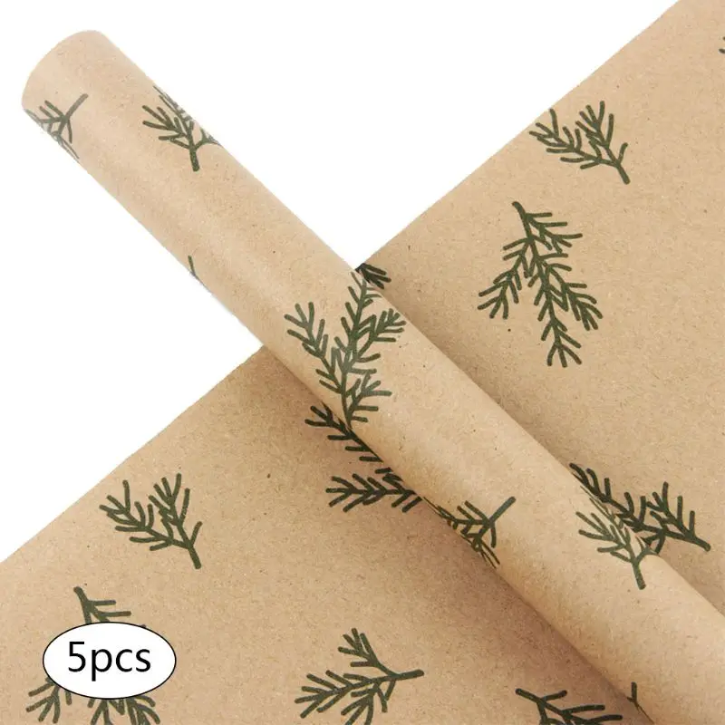 

WSND 5 листов 70x50 см Упаковка из крафт-бумаги для подарка «сделай сам» Упаковочные Обертки для рождевечерние НКИ Рождественского фестиваля