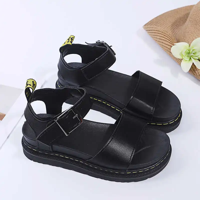 

2020 summer new large sandals women's thick bottom muffin soft bottom Roman beach shoes women's shoes