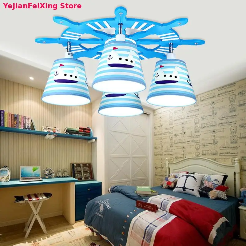

Nordic modern children's room ceiling lamp creative boy bedroom room lamp warm LED cartoon lamp living room lamp lighting