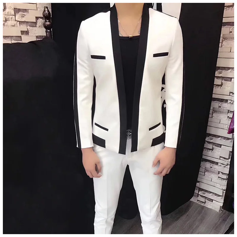 Тренд тонкий срез саморазвитие Жених Свадебный мужской костюм Veste Homme костюм Прическа Отдел Свободное пальто Блейзер Masculino