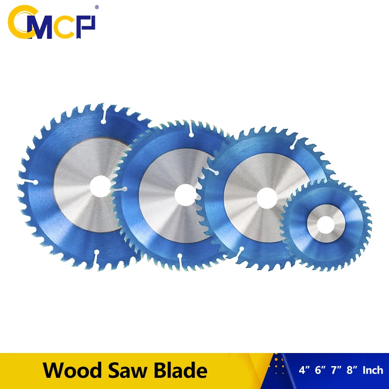 

CMCP 4" 6" 7" 8" Inch Circular Saw Blade 30T 40T 60T Carbide Saw Blades Nano Blue Coated TCT Saw Blade Wood Cutting Disc