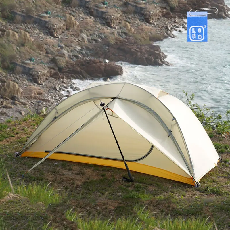 

The Free Spirits TFS Winsa Pro Camping 3 Season Tents 2 Person Double Layers Lightweight Waterproof 15D Silicon Tent Blue Label
