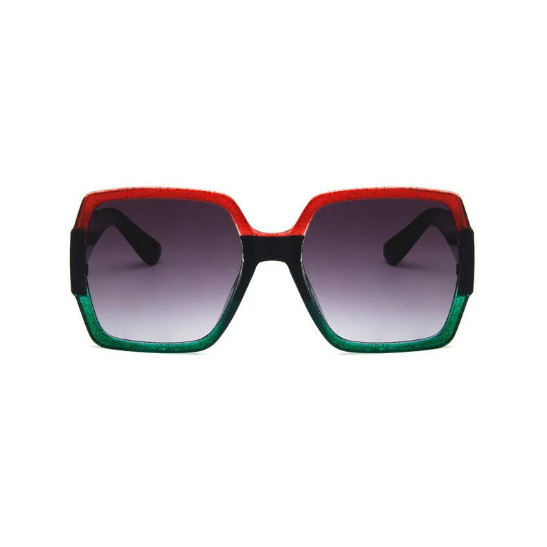 

Trendy Big Square Sunglasses Fashion Colorful Glitter Sun Glasses Retro Sunglasses Shades for Women