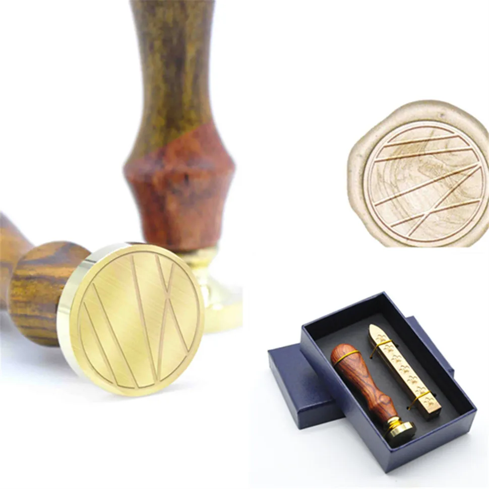 Новые круглые восковые печатные штампы с пятью линиями B44 Заказные сделай сам